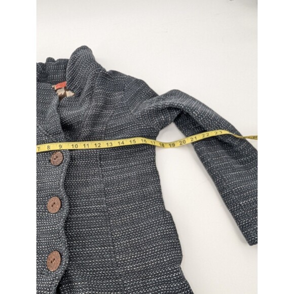 Avatar Vintage 90s Tweed Long Button Up Gray Peacoat Size JR's Extra Small - Picture 7 of 9